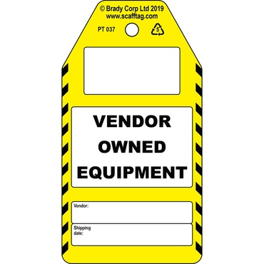 Étiquette non adhésive Vendor Owned Equipment